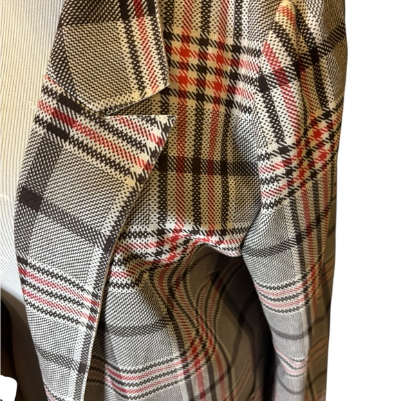 Solitaire Women’s Plaid Open Front Blazer Jacket Size XL - Picture 4 of 9
